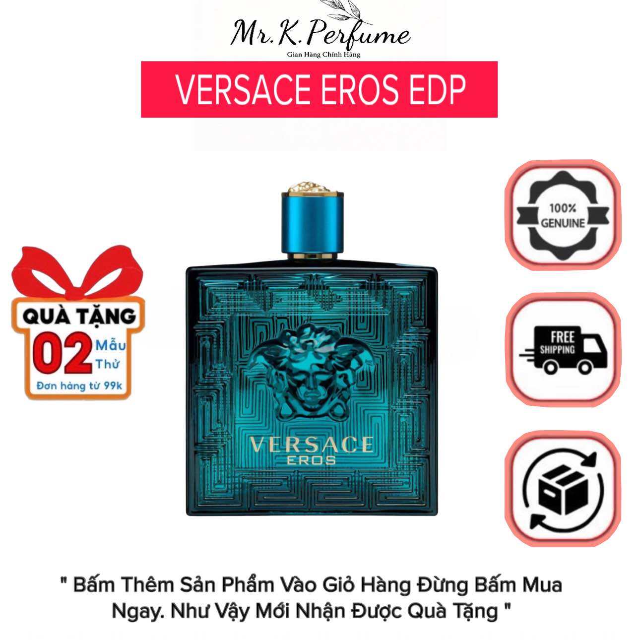 10ml Versace Eros EDT | Nước hoa nam chính hãng