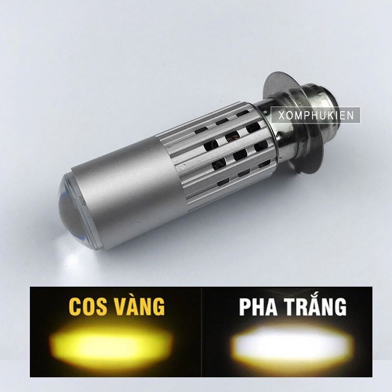 ĐÈN PHA LED CHÂN M5 2 MÀU SÁNG TRẮNG VÀ VÀNG CHO XE ĐỜI CŨ