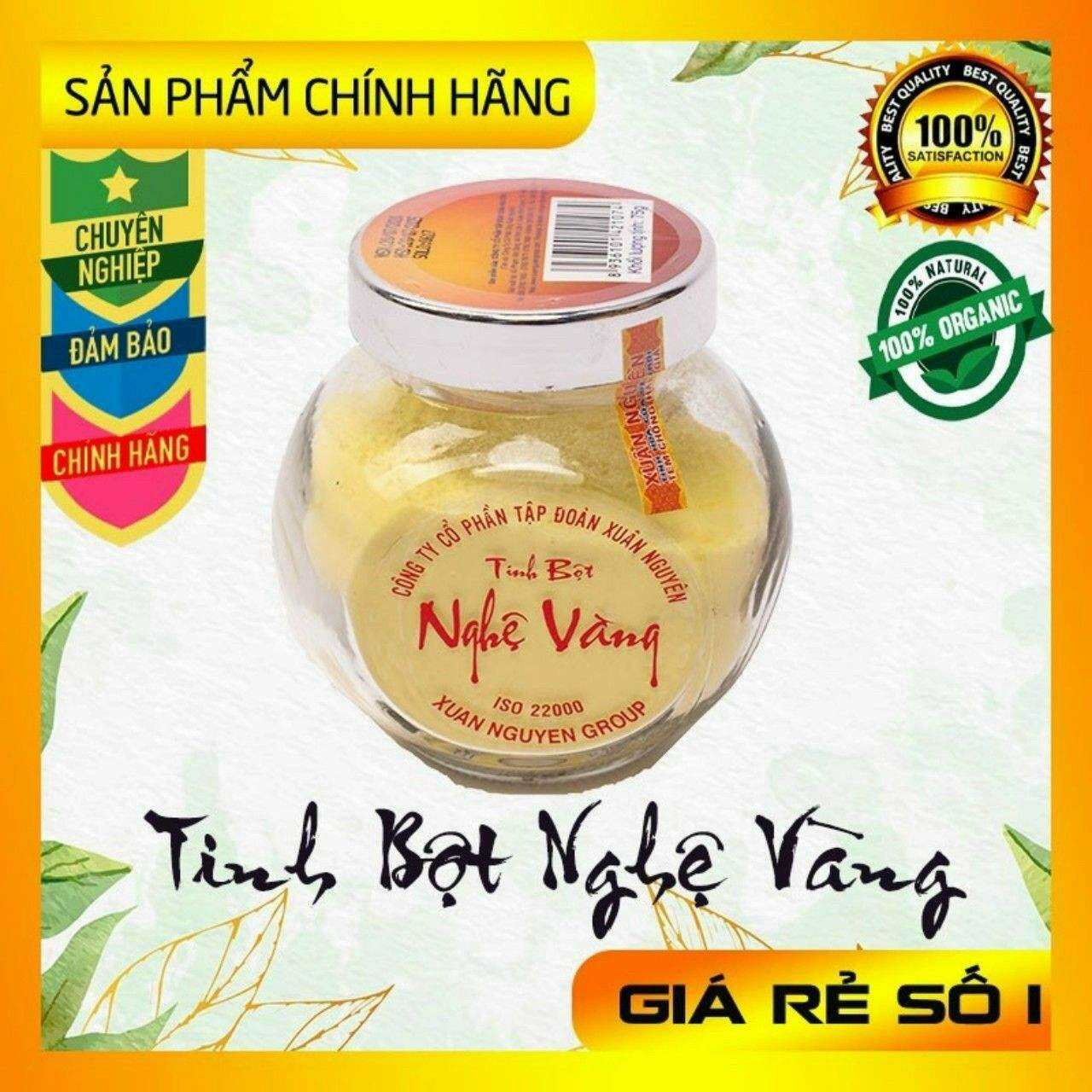 160g TINH BỘT NGHỆ LỌ THỦY TINH XUÂN NGUYÊN
