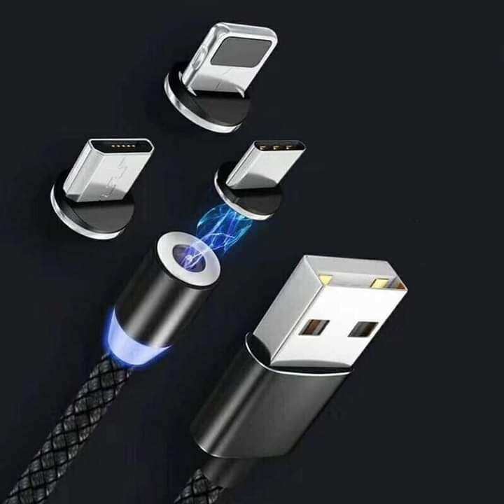 dây sạc đầu nam châm có 3 đầu