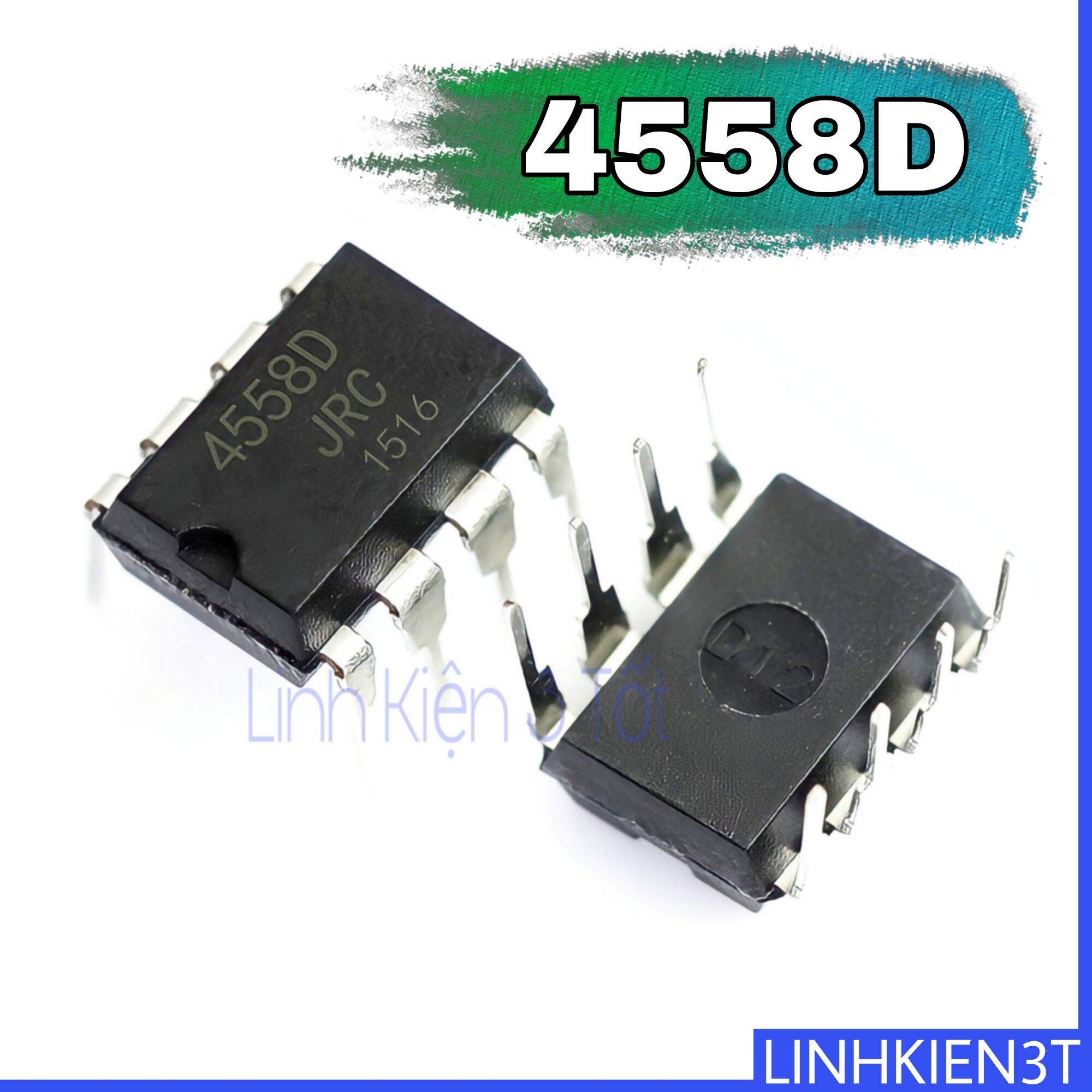Ic khuếch đại thuật toán jrc4558d 4558d 4558 dip-8 chính hãng