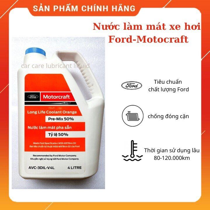Nước làm mát xe ôtô Ford Motorcraft 4l pha sẵn.