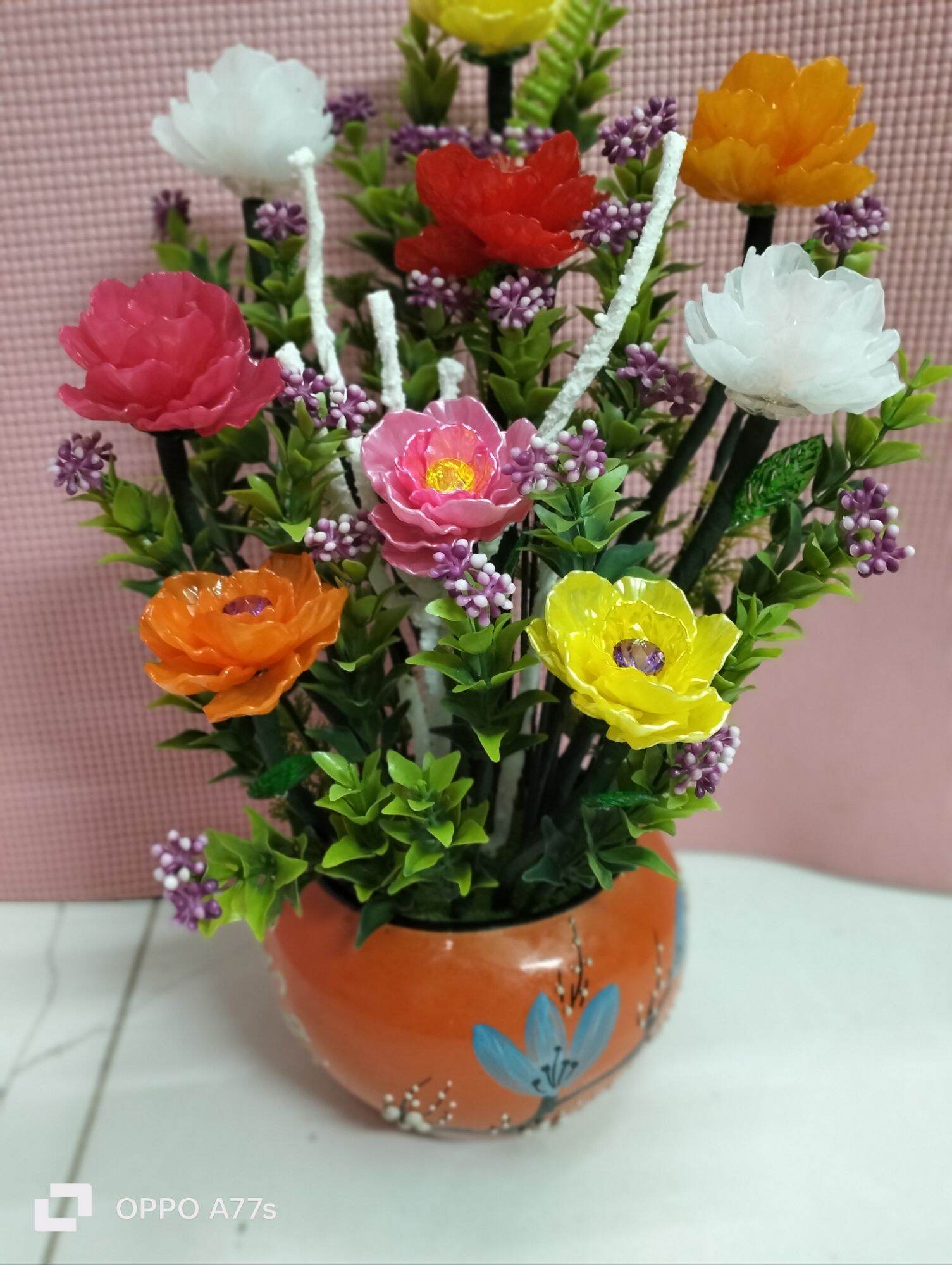 Chậu hoa hồng pha lê (size 33->35cm)