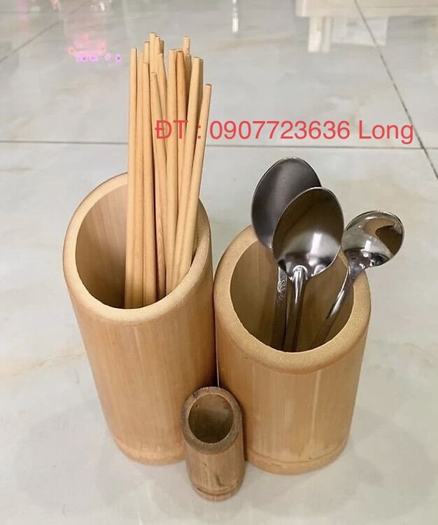Ống đựng đũa muỗng tăm bằng tre tự nhiên- bền - tiện dụng
