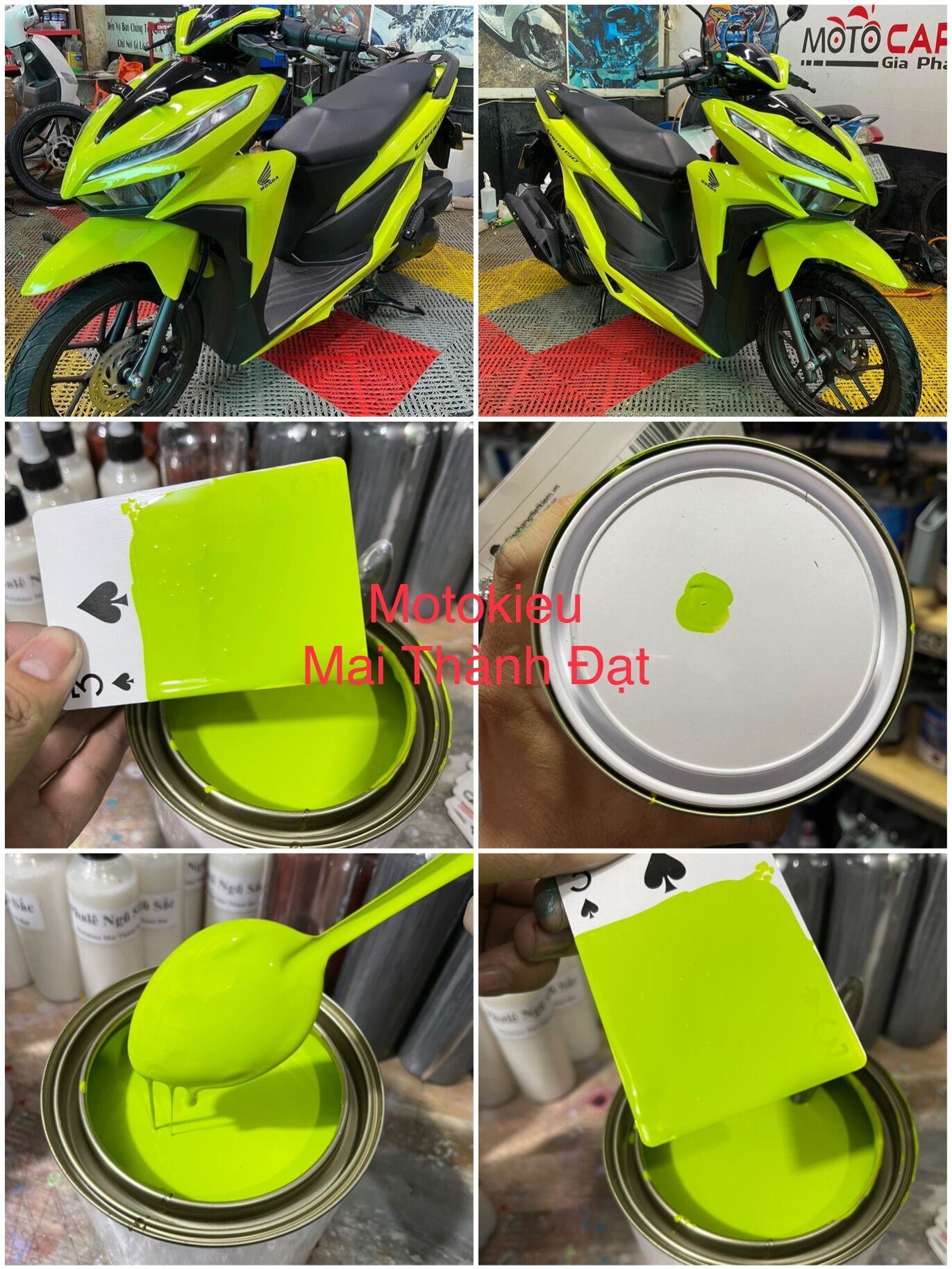 Màu sơn đọt chuối hệ màu thịt 1k được mix từ gốc màu nhập oto lâu bay màu