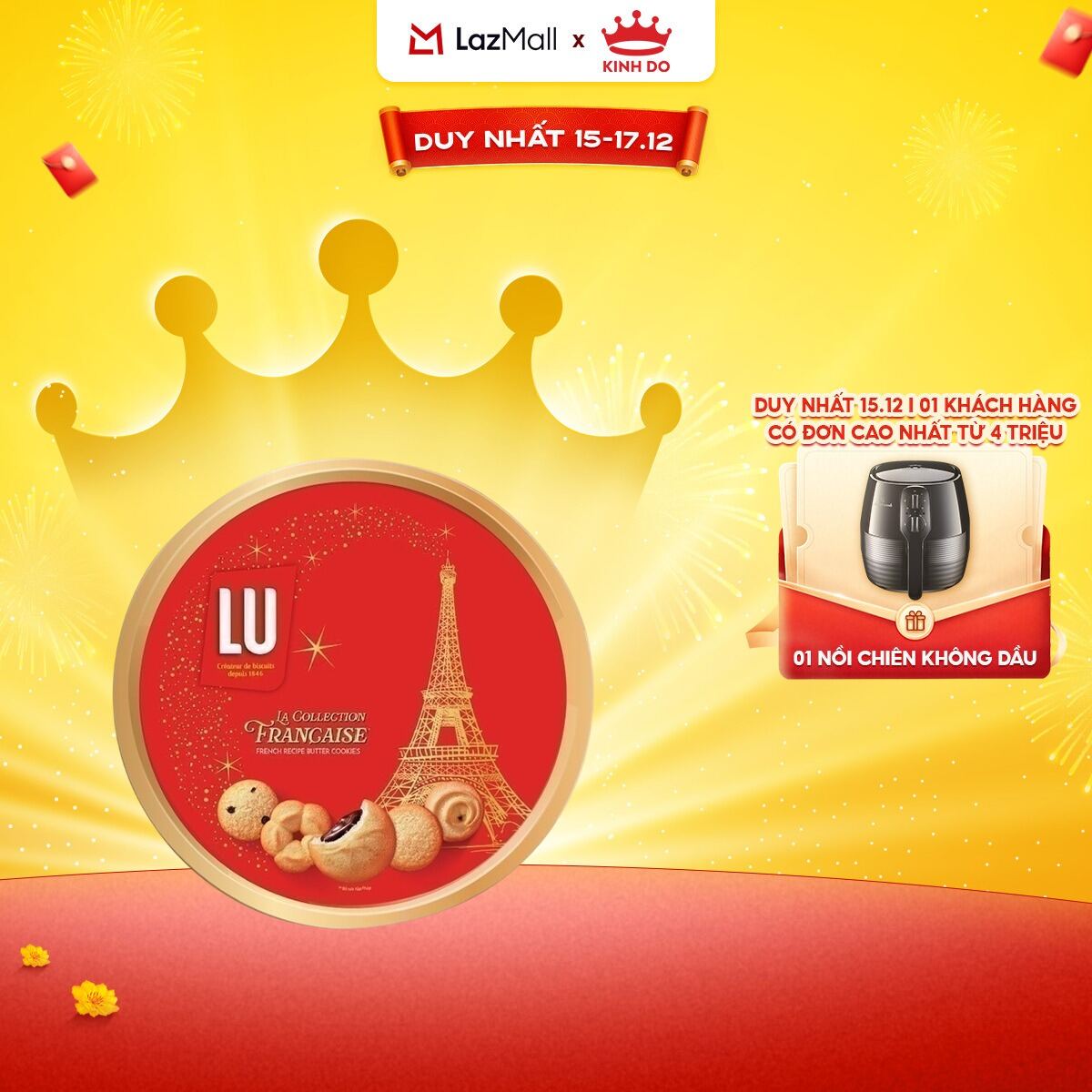   CÓ TÚI GIẤY  Bánh Quy Bơ Thập Cẩm Công Thức Pháp LU Hộp 540G 720G 