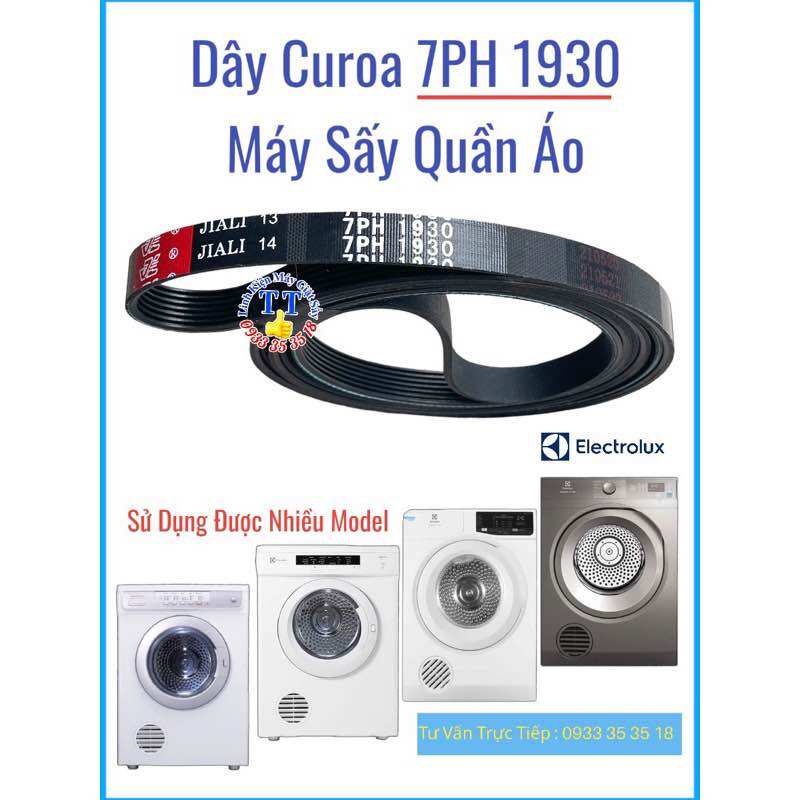 Dây Curoa 1930 - 7rãnh Hàng xịn loại 1 sử dụng nhiều dòng model máy sấy Electrolux - EDV 600-705-7051-8052-7552...