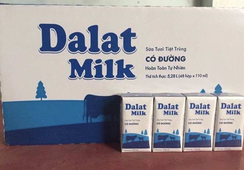 1 Thùng sữa có đường hoặc không đường 110ml 48 hộp