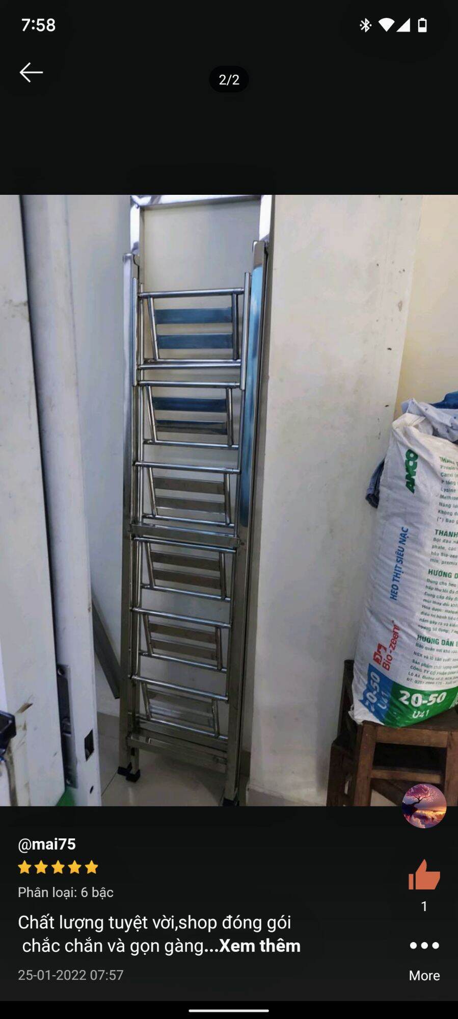 Thang xếp Inox Xịn Sò - Đủ Bậc