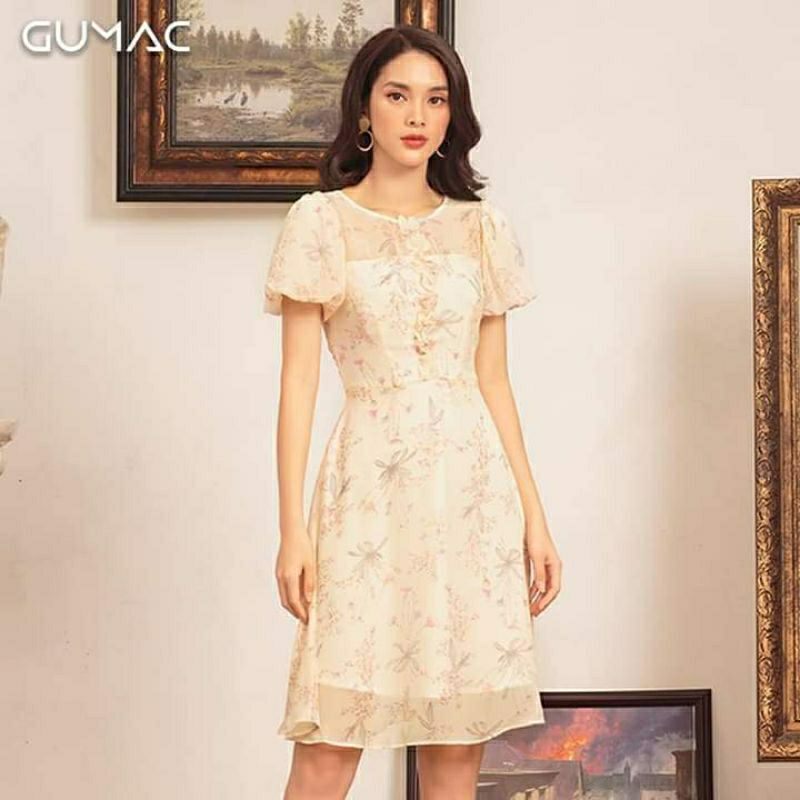 Đầm voan hoa gumac newtag