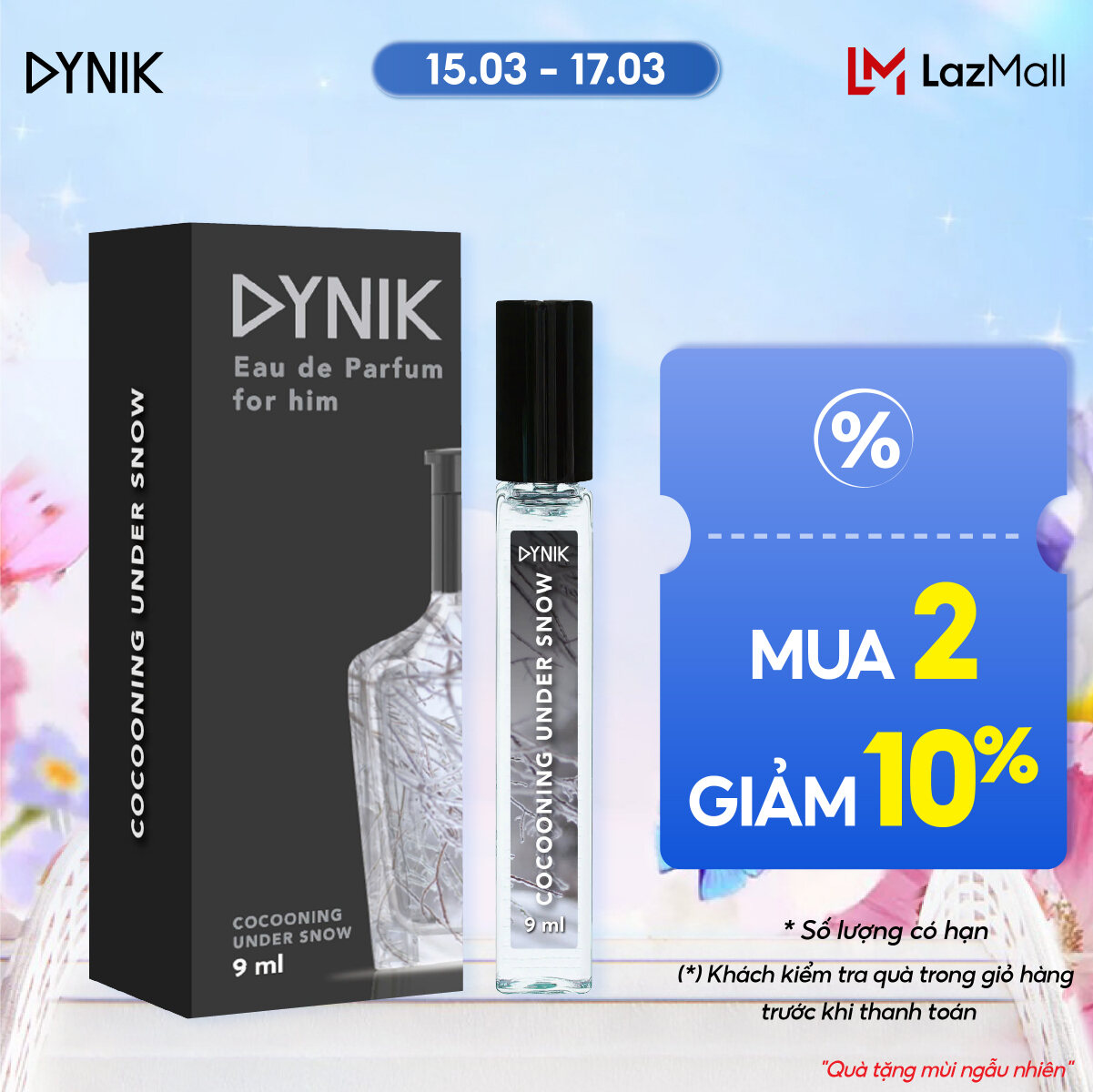 Nước Hoa Nam DYNIK Cao Cấp Hương Gỗ Tinh Tế - Cocooning Under Snow 9ml Chính Hãng