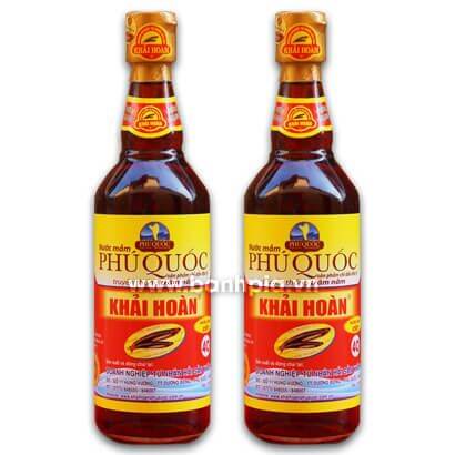Nước mắm Khải hoàn cặp chai 520ml 43 độ đạm