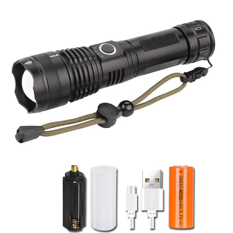 Mạnh mẽ xhp70 led đèn pin 5 chế độ usb sạc zoom torch đèn lồng 26650 pin cắm trại ngoài trời ánh sáng khẩn cấp