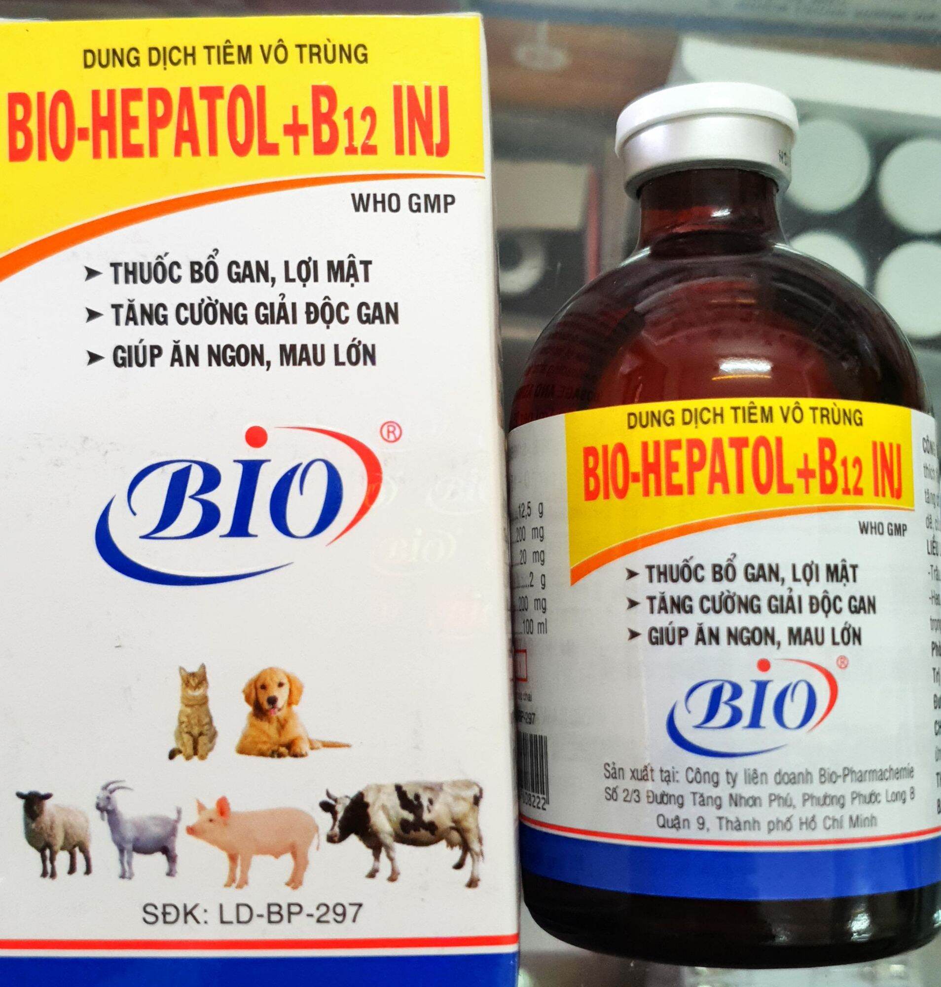 Bio Hepatol + B12 (100ml) - Giải độc gan, thận sau điều tr.i, bổ máu cho gà đá