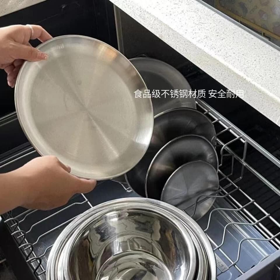 Bộ 5 đĩa inox bền . Bộ đĩa đa năng