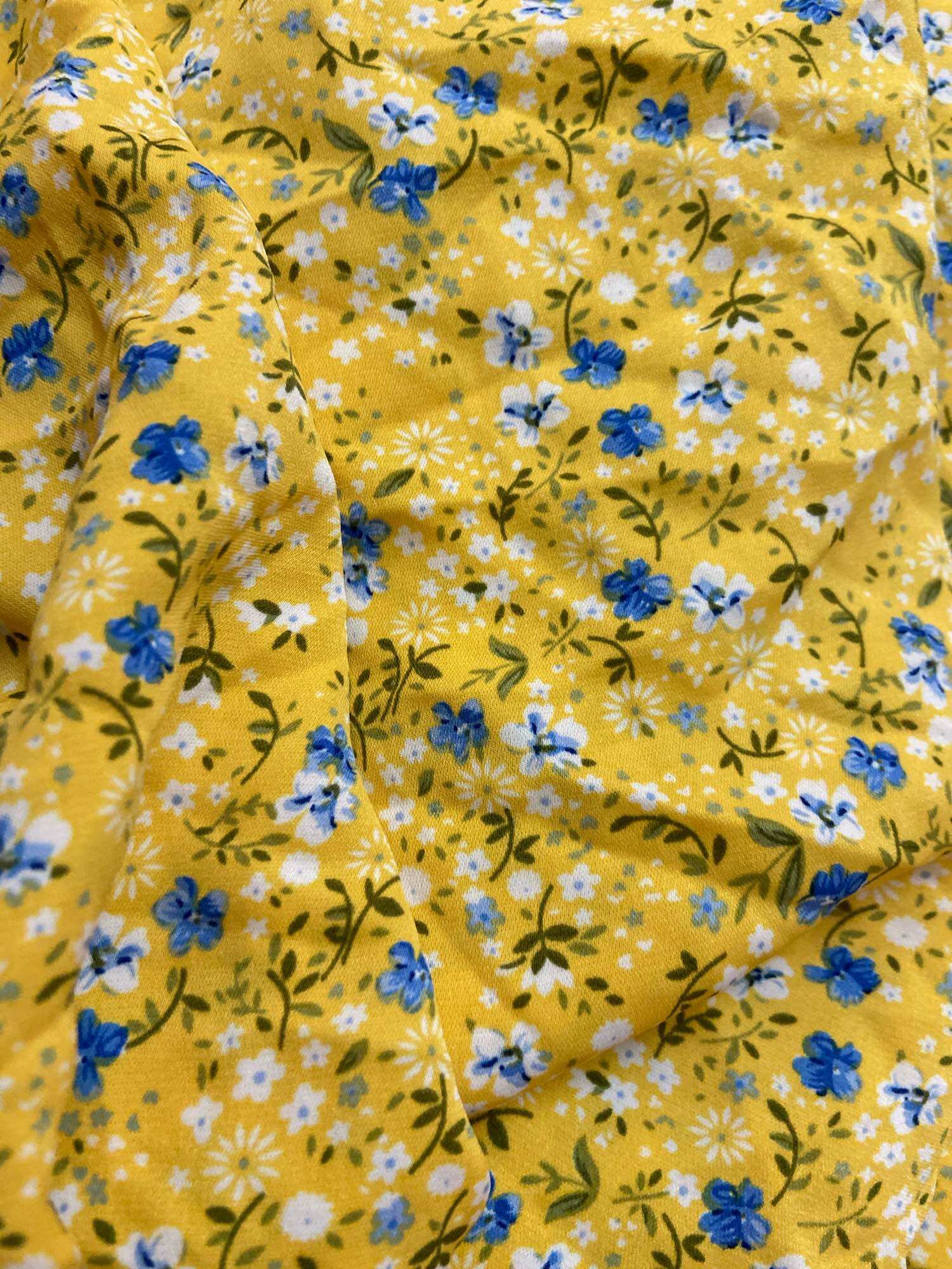 60cm x 1m5 vải lụa mango hoa sang may đồ bé (S13)