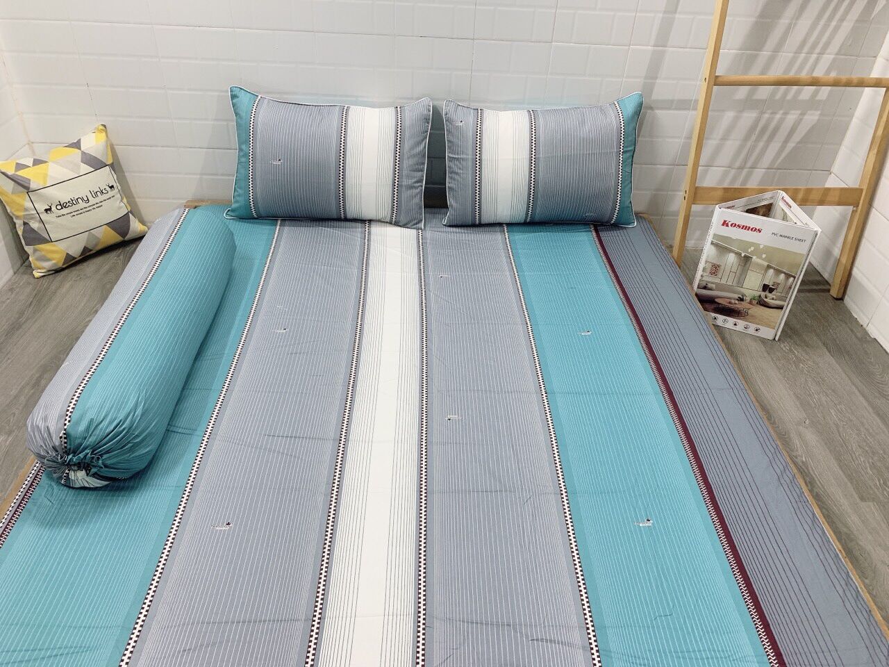 Ga lẻ 1m6x2m Cotton Thắng Lợi chuẩn logo (không áo gối, dùng cho nệm cao từ 3-15cm)