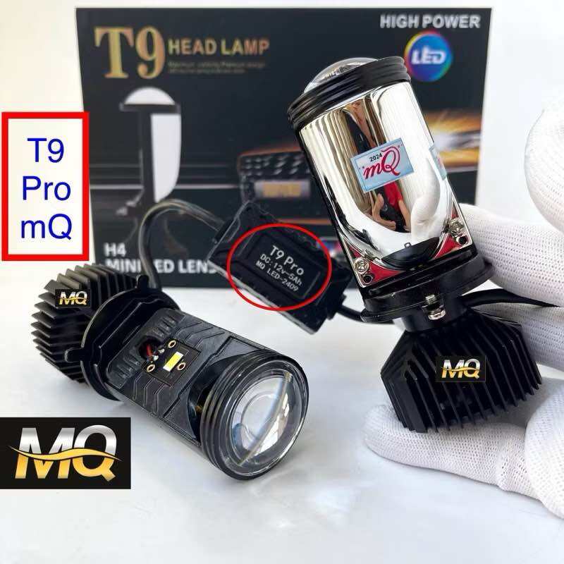 Đèn Pha Led Bi Cầu T9 Pro mQ - LED H4 Bản ( Ko Lắp Điện Máy ) Cho Xe Máy M01B