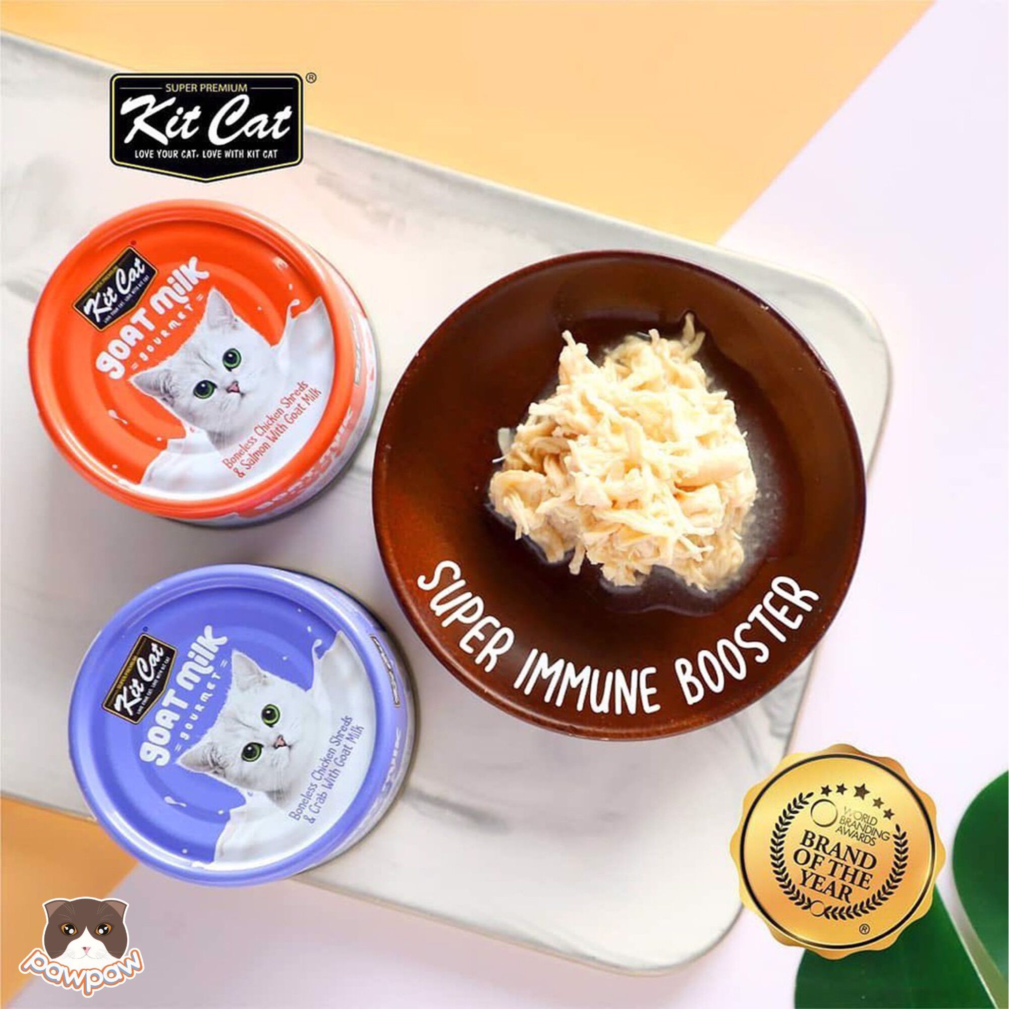 Pate Kit Cat sữa dê cho Mèo, lon 70g