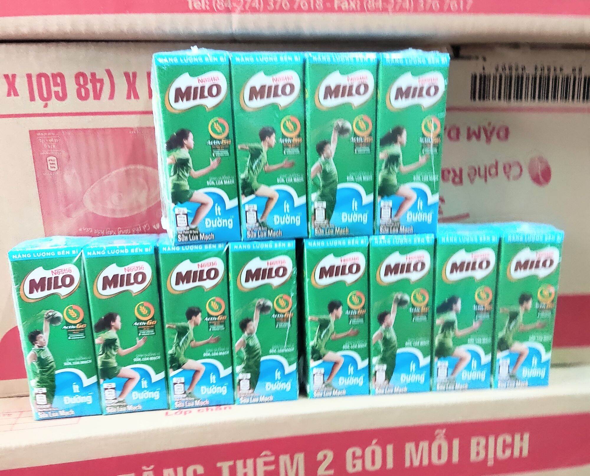 6 lốc sữa Milo ít đường 48 hộp 180 ml thumbnail