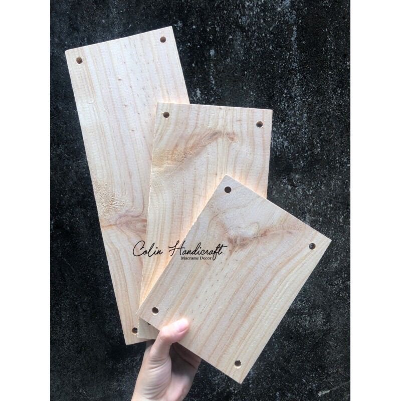 Ván gỗ thông làm kệ ngang 15cm dày 15cm - Khoan sẵn 4 lỗ 8mm