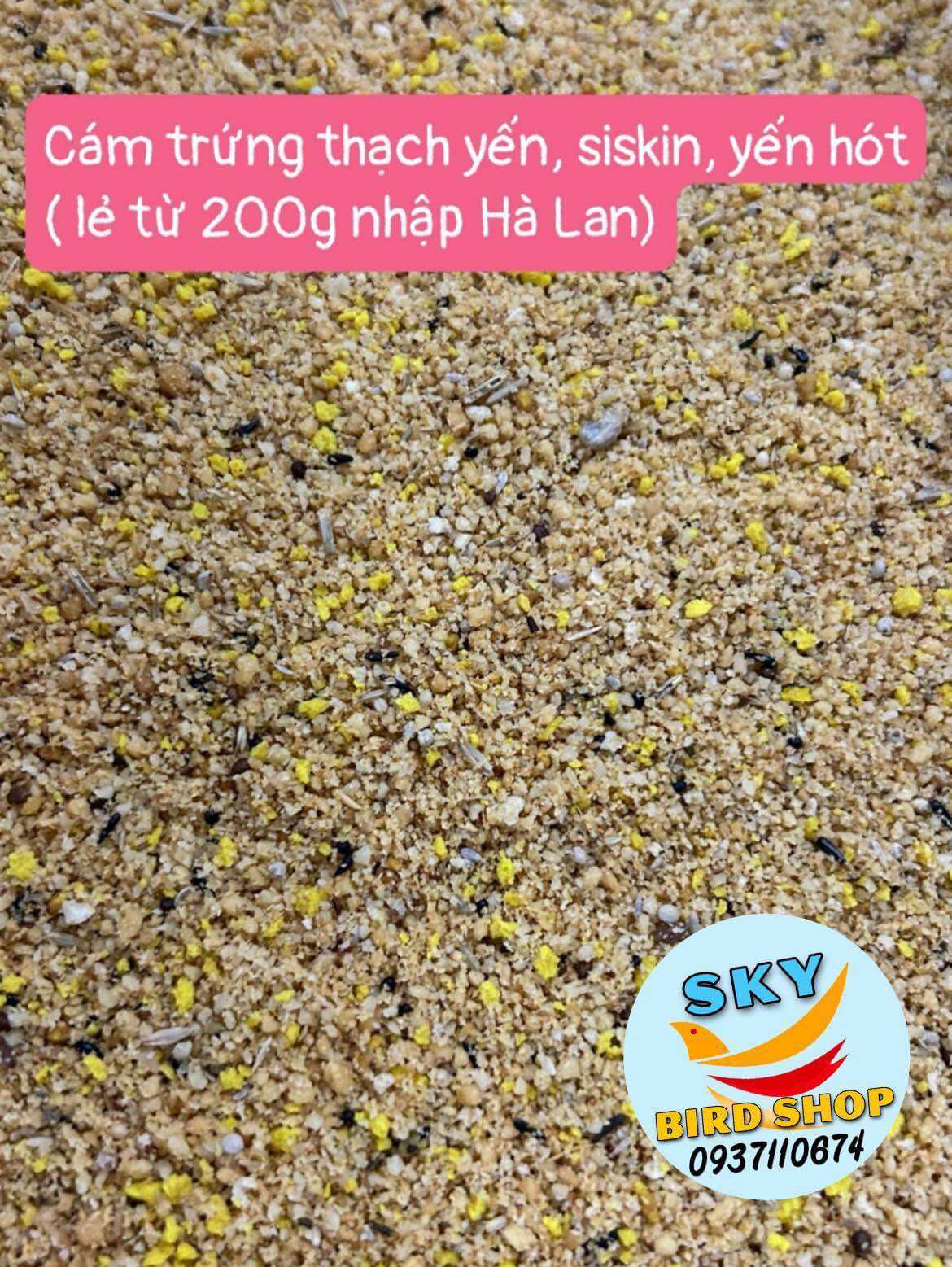 Cám trứng cho chim yến hót, thạch yến, siskin, finch 1kg nhập Hà Lan
