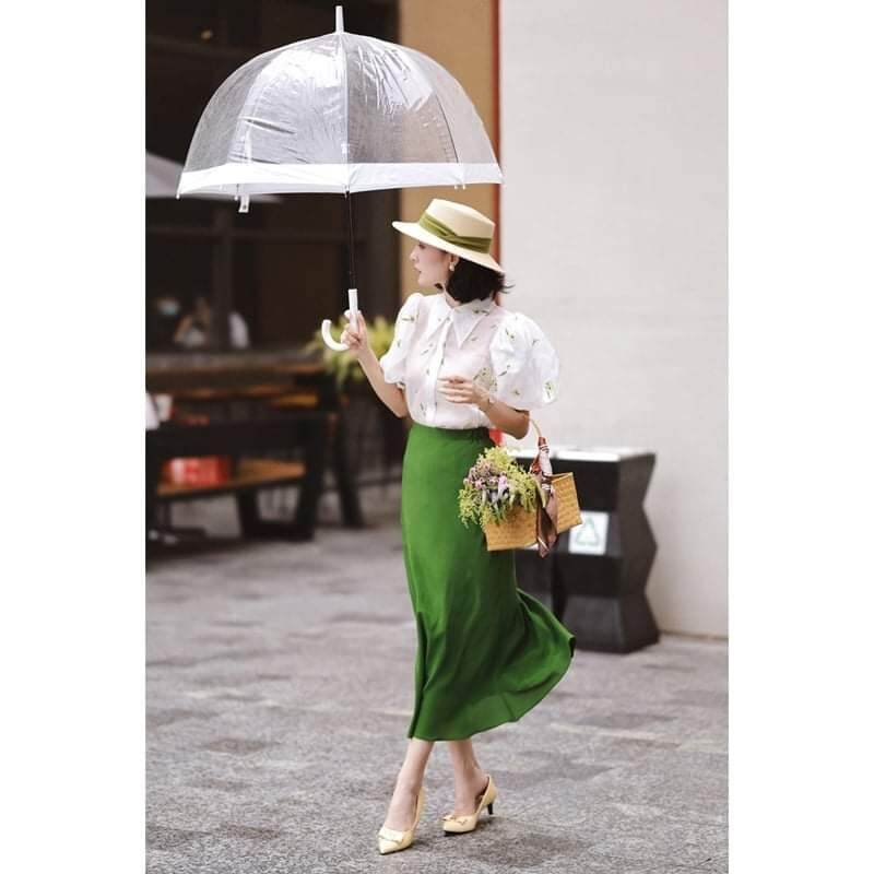Váy lụa tiểu thư dáng dài