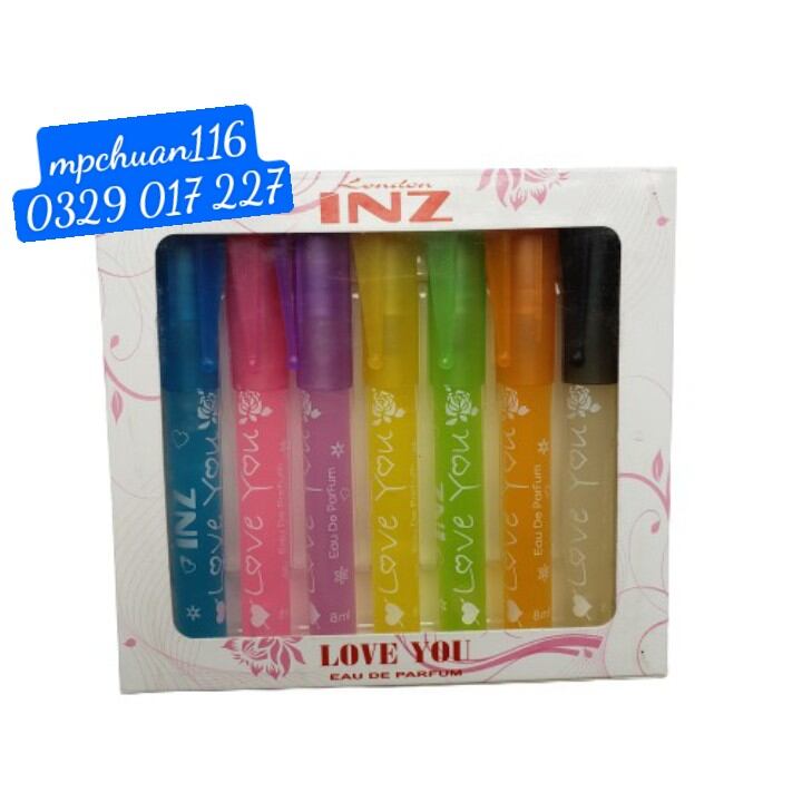 Nước hoa but 7 cây màu inz set ☆love you