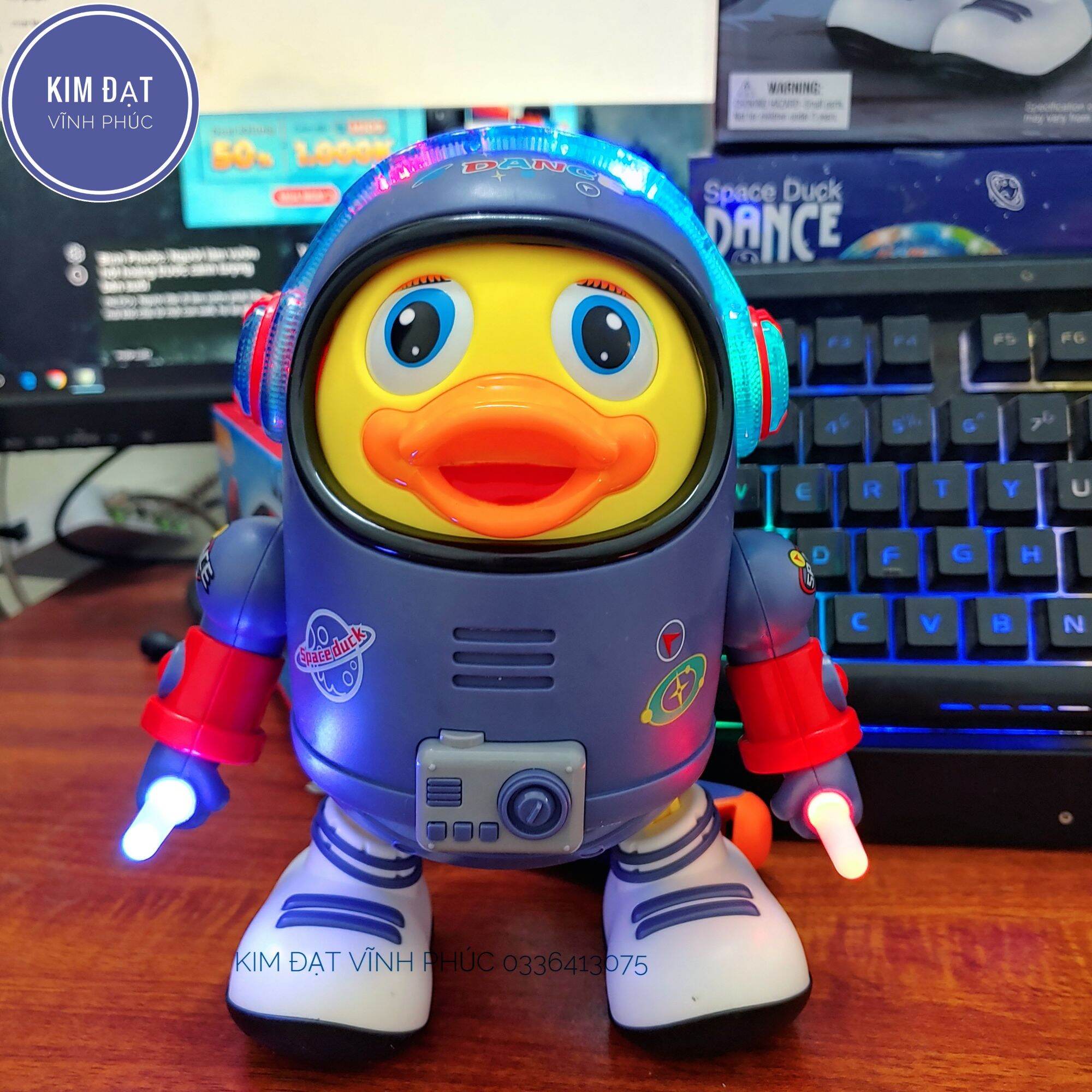 Đồ chơi vịt nhảy múa . vịt không gian du hành vũ trụ nhảy múa . đồ chơi Space Duck Dance