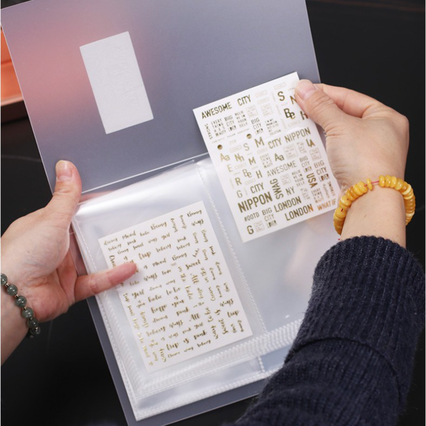 Sổ đựng sticker nail hình dán móng tay