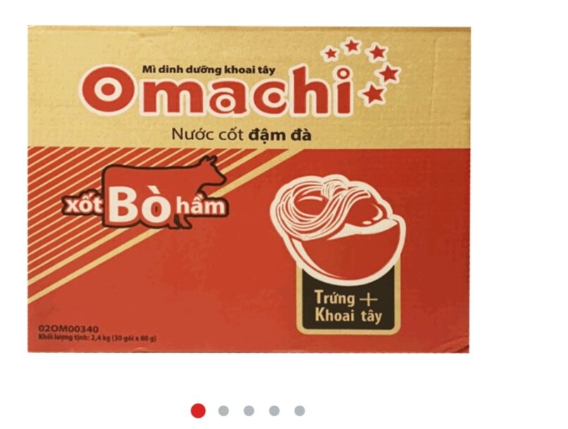 mì omachi sốt bò hầm gói 80g