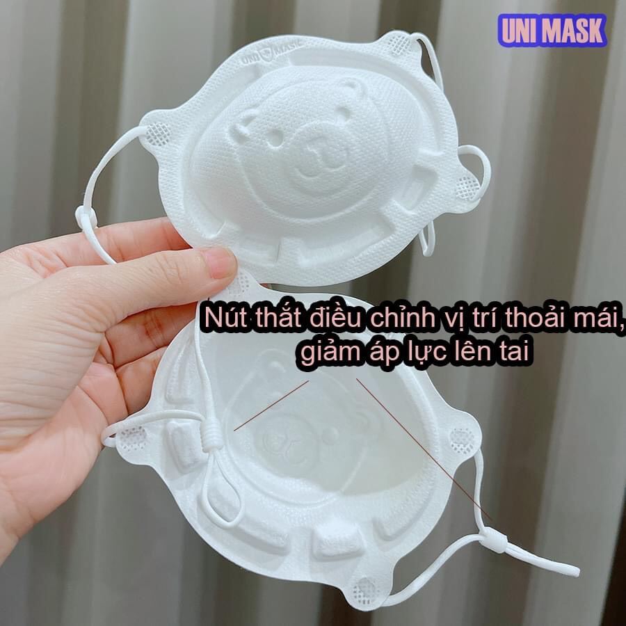 Khẩu trang Gấu 3D UniMask ( set 3 cái)
