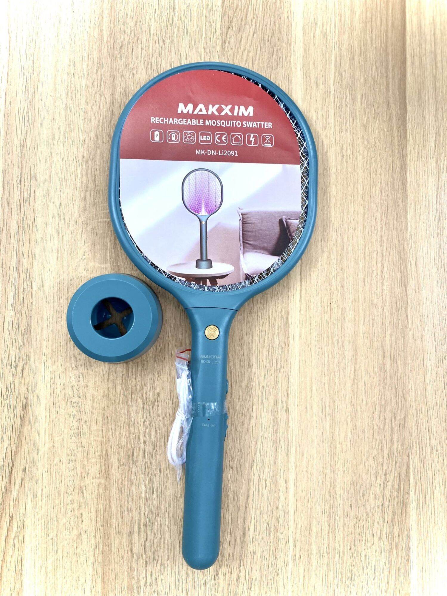 Vợt muỗi thông minh kiêm đèn bắt muỗi cao cấp Makxim 3 trong 1 (MK DN-Li2091)