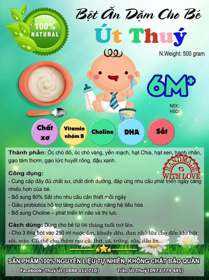 BỘT ĂN DẶM CHO BÉ VÀ CHÁO CÁN VỠ CHO BÉ TỪ CÁC LOẠI HẠT TỰ NHIÊN granola ngucocutthuy203 ngucocutthuy