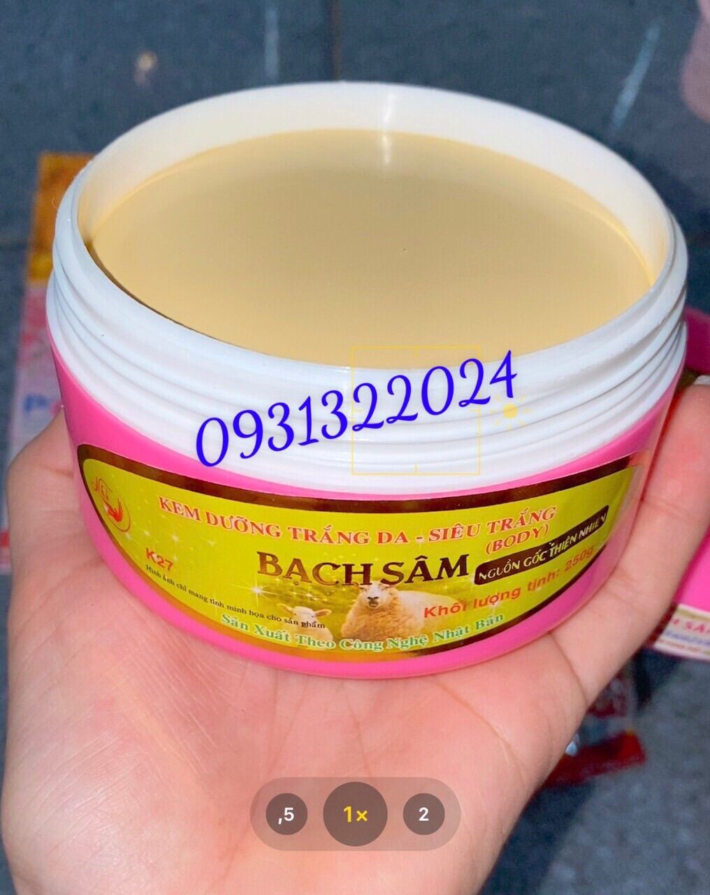 Kem Cốt Bạch Sâm 250Gr