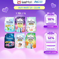 Nước Xả Vải Đậm Đặc DOWNY Hoa Đêm/ Bờ Biển Tươi Mát/ Giấc Ngủ Thư Thái/ Tinh Khôi/ Đam Mê/ Nắng Mai/ Bung Tỏa Hạnh Phúc/ Cotton Thuần Khiết Túi 1L