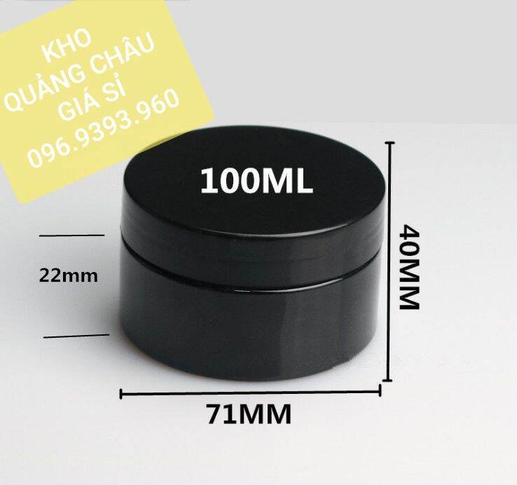 Hũ nhựa pet đen 100gr 120gr 100ml 120ml kèm mang nắp