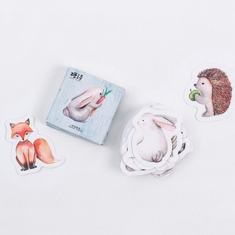 Hộp 45 miếng dán sticker hình thỏ đáng yêu