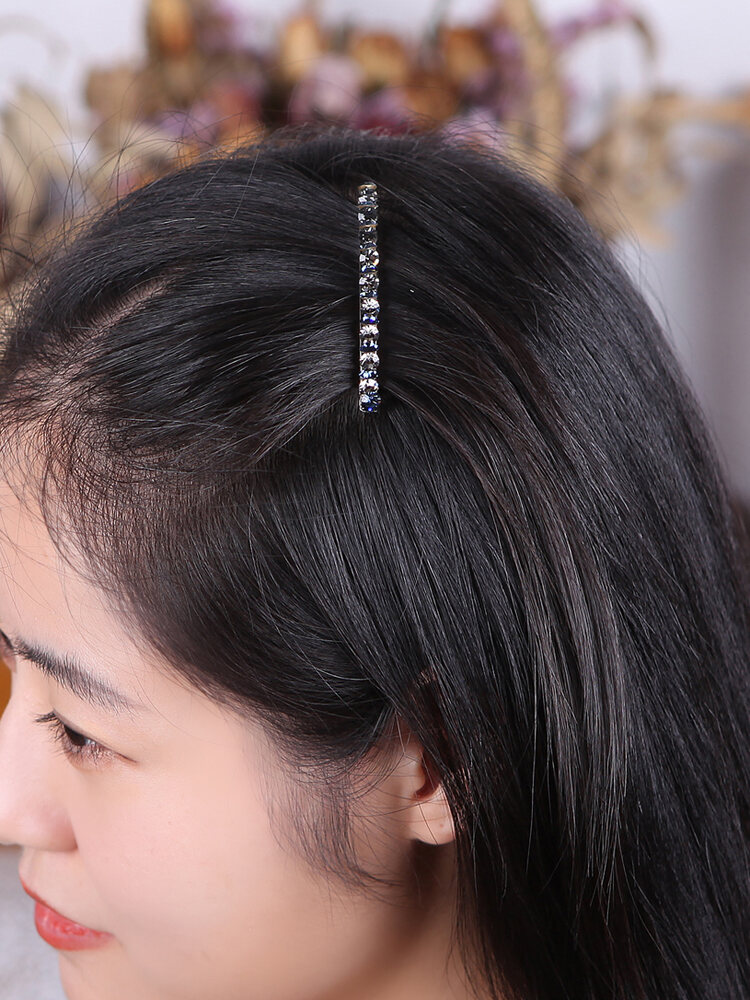 Ban Đầu Thiết Kế Phong Cách Hàn Quốc Kẹp Càng Cua Pha Lê Giả Lò Xo Nổ Phía Trước Áo Kẹp Tóc Khảm Kim Cương 3d