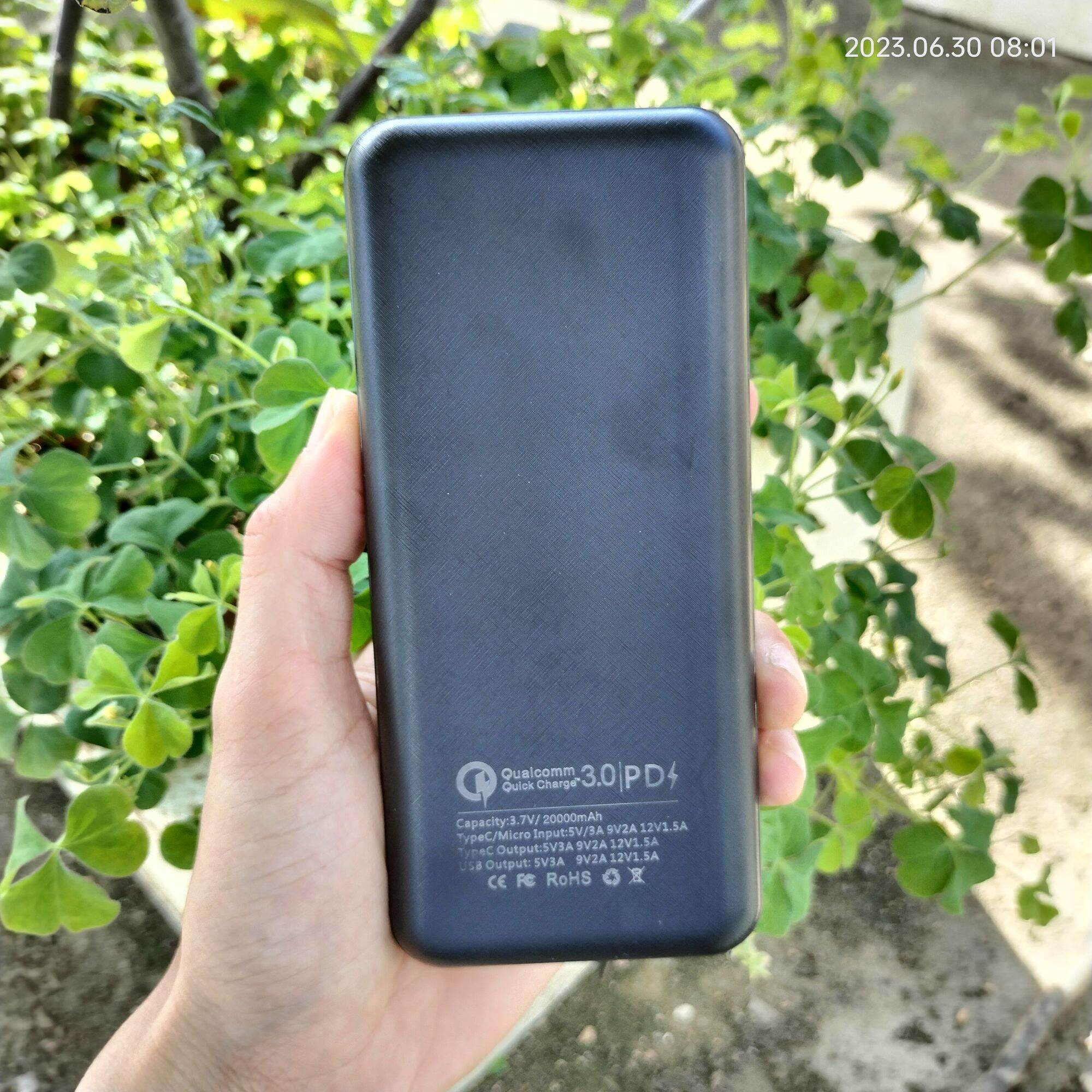 Box sạc dự phòng 20000mah QC3.0+PD18W pin polymer