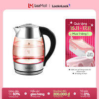 EJK341 - Ấm đun nước siêu tốc thủy tinh Lock&Lock 1.8L, Tùy chỉnh đun 4 mức nhiệt - Hàng chính hãng - Bảo hành 2 năm