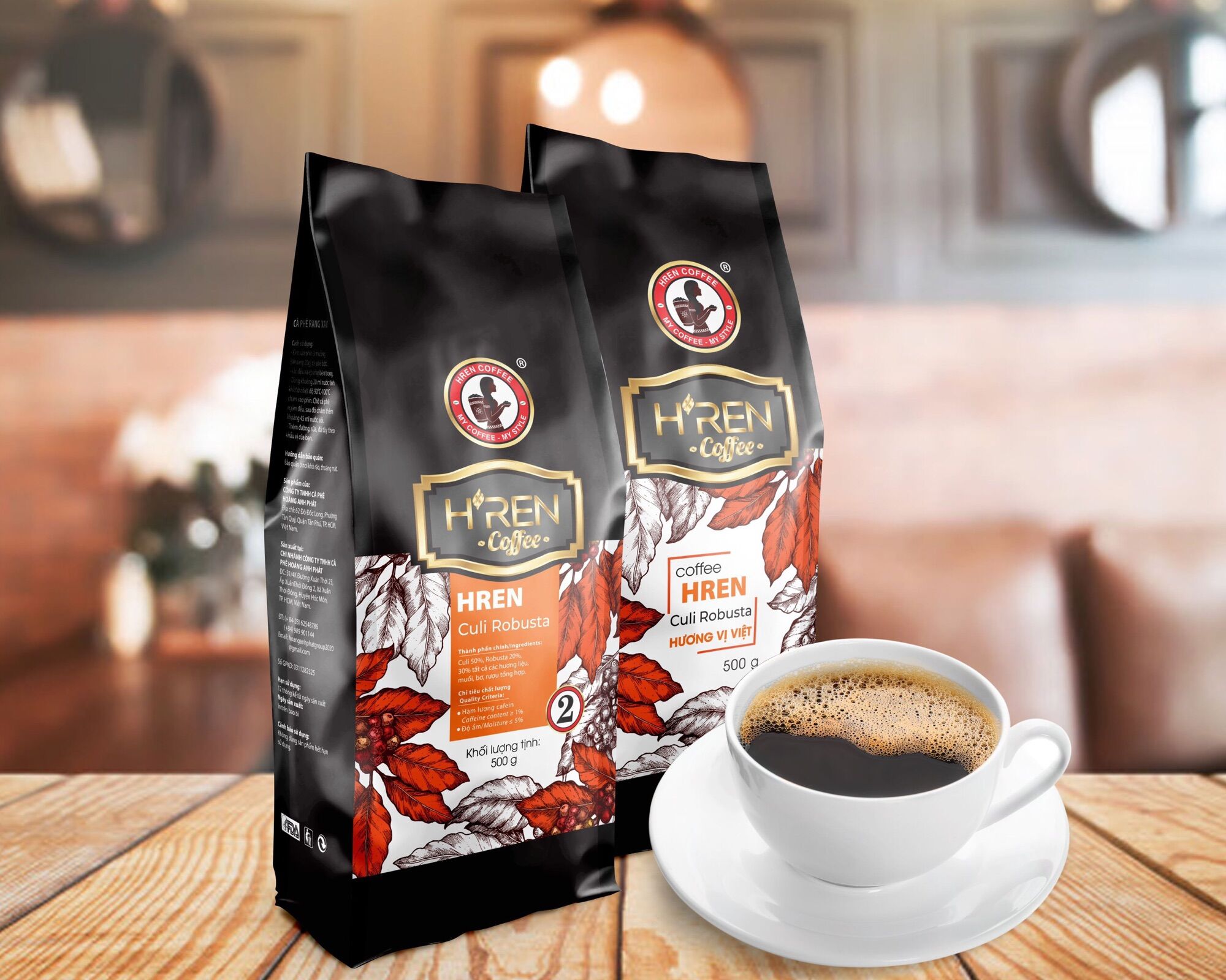 Cà phê culi-robusta Hren 500g