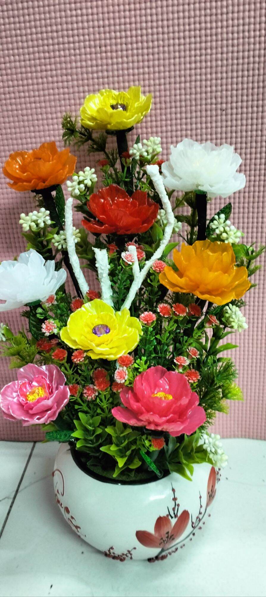 Chậu hoa hồng pha lê (size 33->35cm)