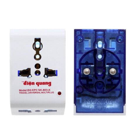 Phích cắm điện đa chiều Điện Quang, 1 ra 3 ổ cắm.