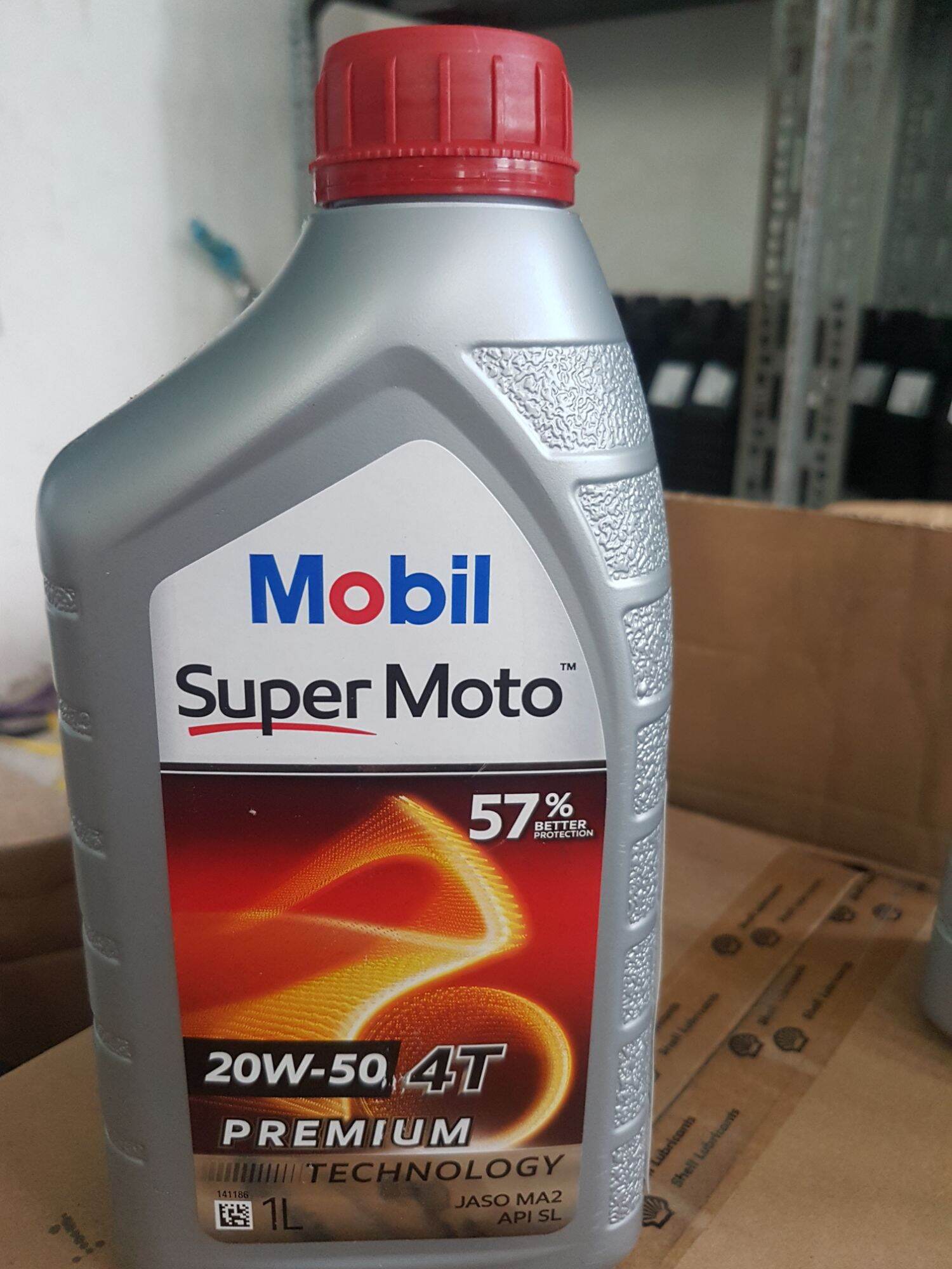 Nhớt xe máy Mobil super moto 20W50 loại 1l dành cho xe số