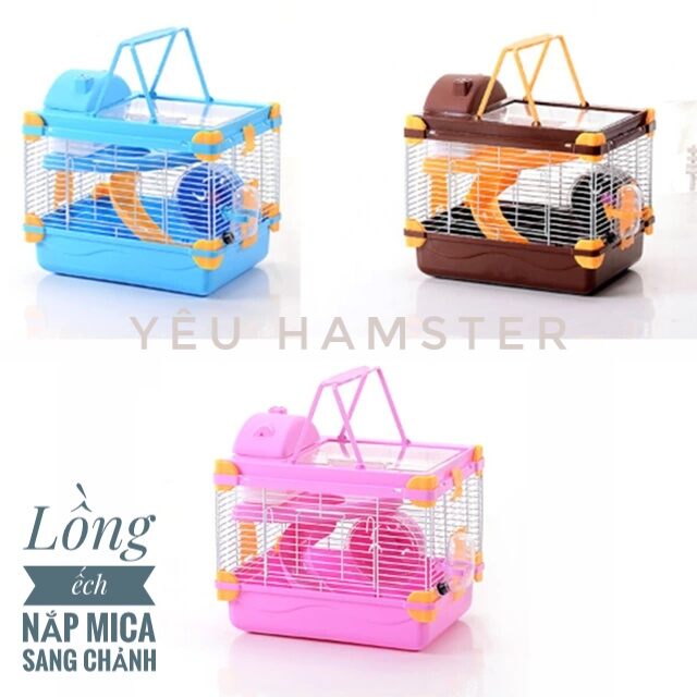Lồng Ếch nắp mica cho hamster, thú cưng