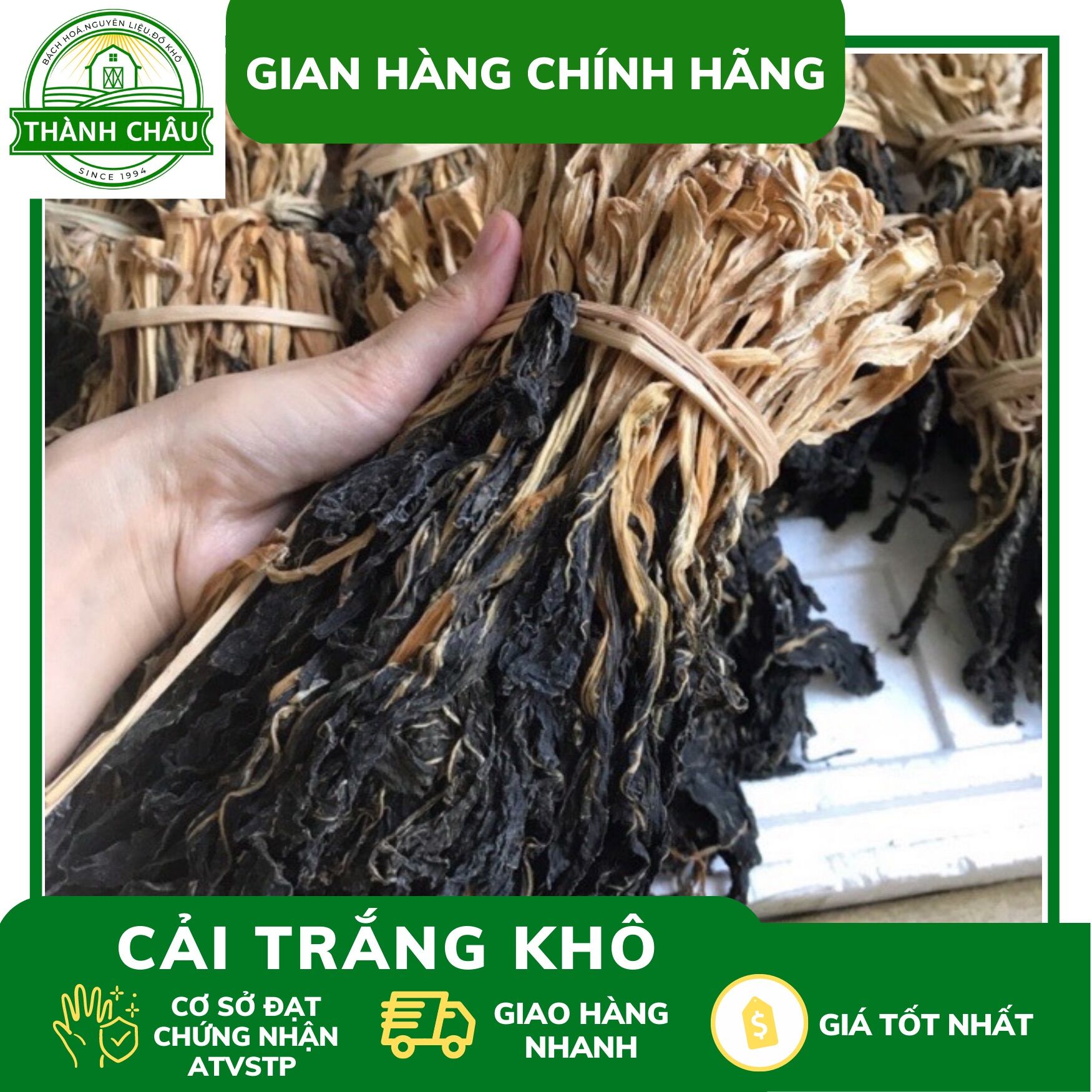 Cải Bẹ Trắng Khô Loại đặc biệt, sạch thơm ngon