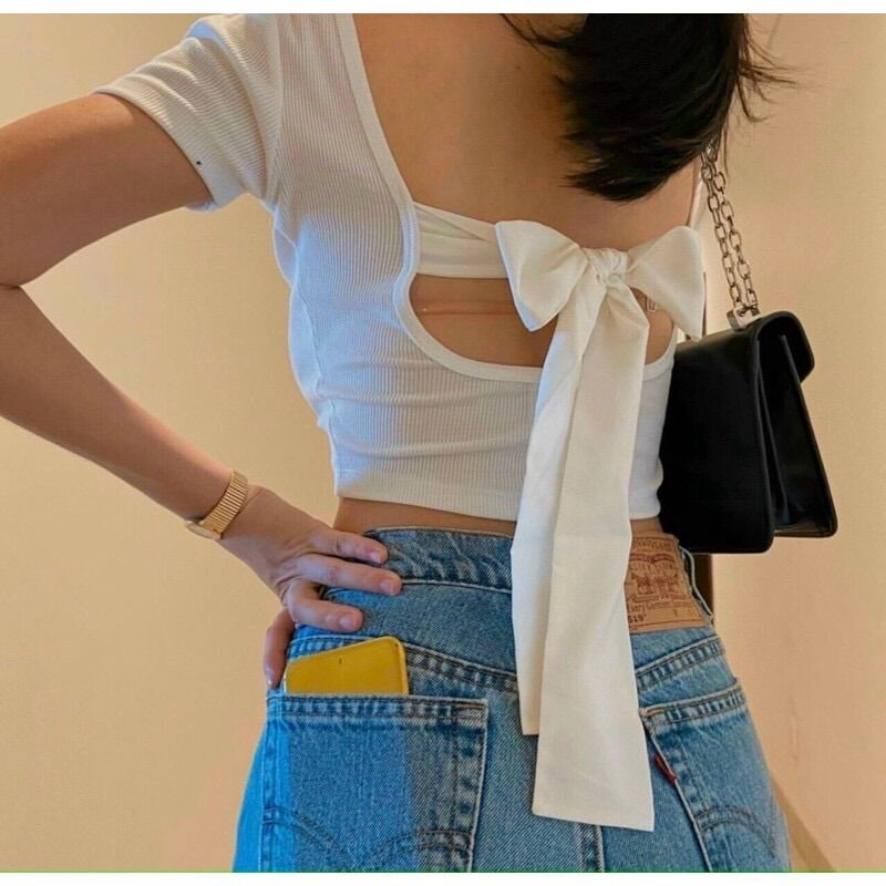 [Mã 2611THTRANG100K hoàn 10% xu đơn 99K] ÁO CROPTOP CỘT HỞ LƯNG GỢI CẢM A59