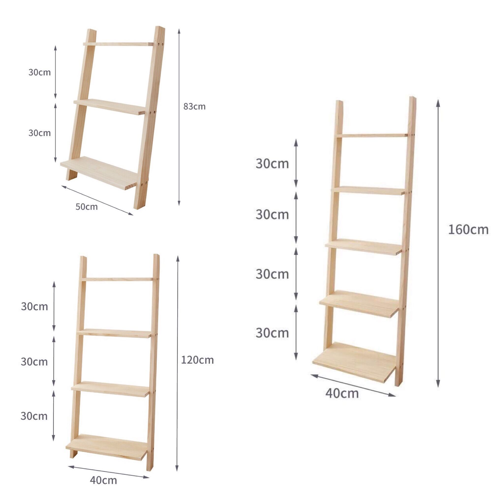 [hcm]kệ thang gỗ trang trí kệ gỗ dựa tường để đồ đa năng - decor fancy 6