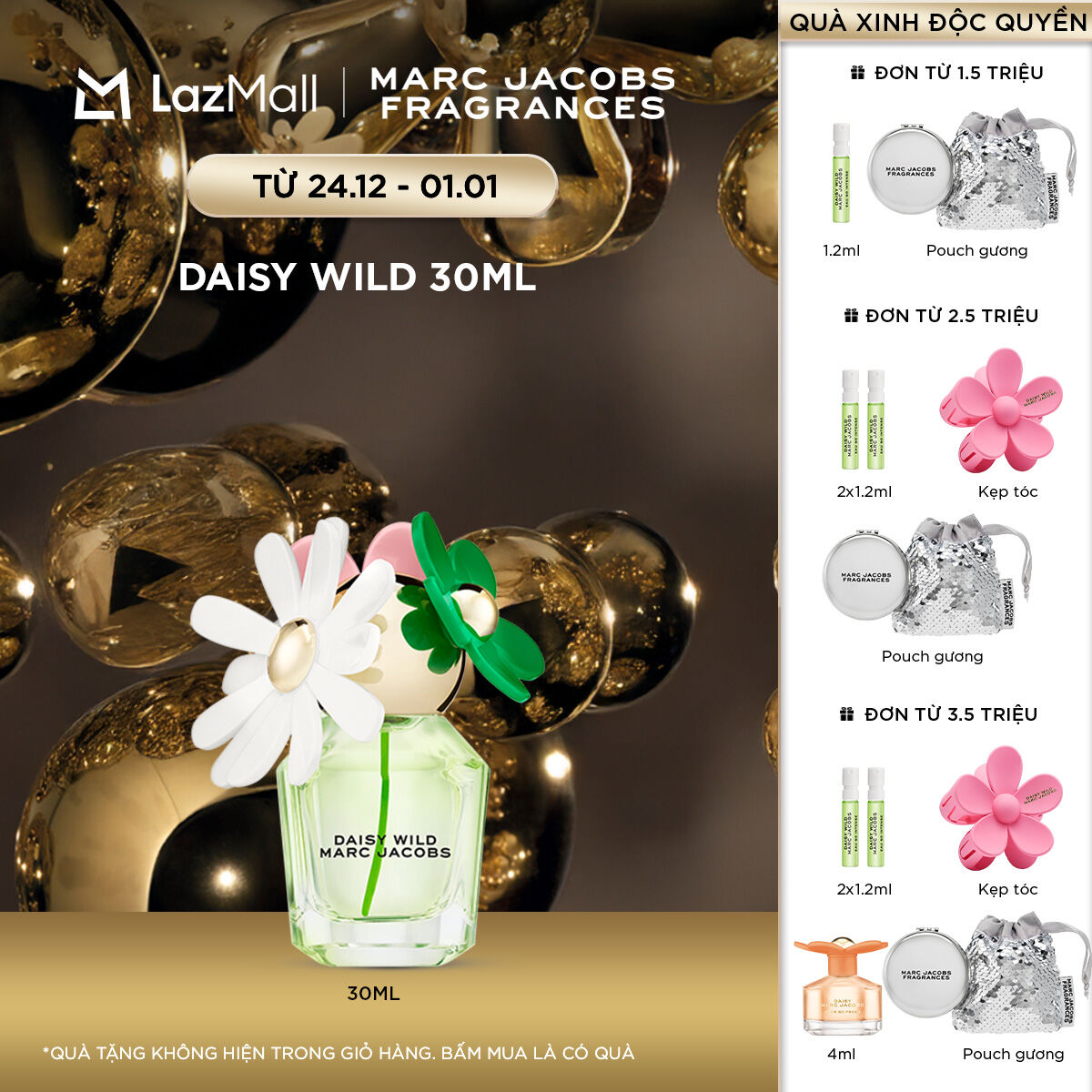  Nước hoa Nữ Marc Jacobs DAISY Wild EDP 30ml Refillable 